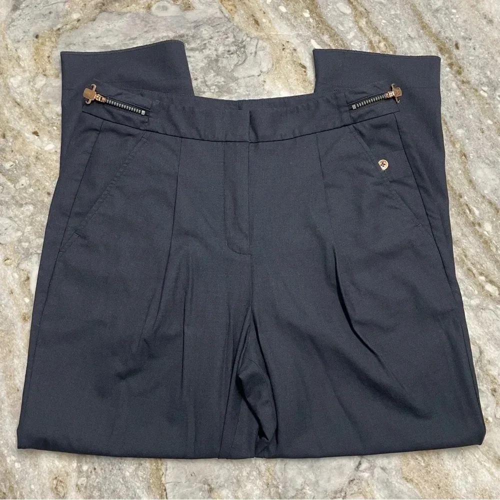 Kit and Ace Straight Leg Trouser High Rise Adjustable Zip Waistband 6